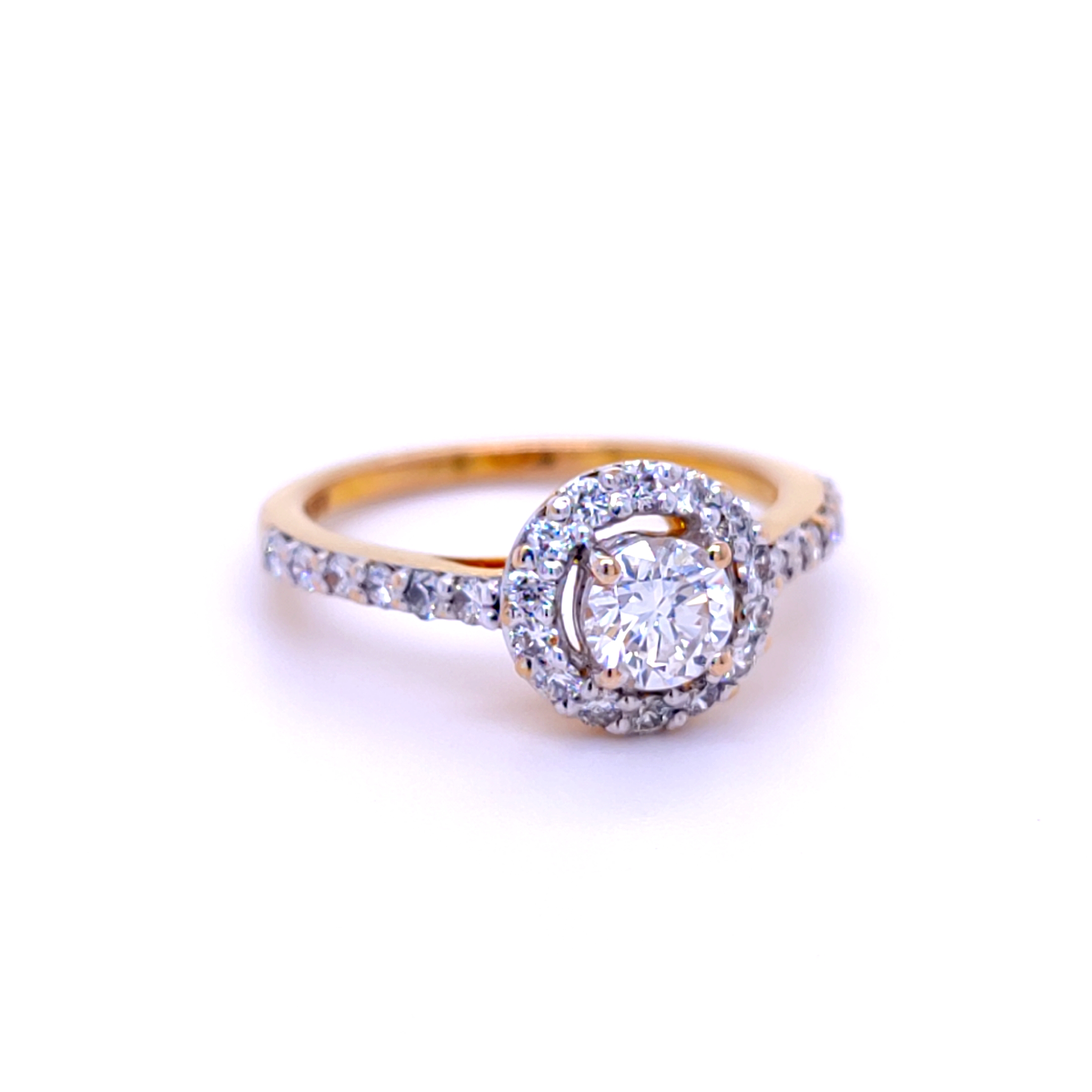 Beautiful solitaire diamond engagement ring in 18kt gold - Image 3