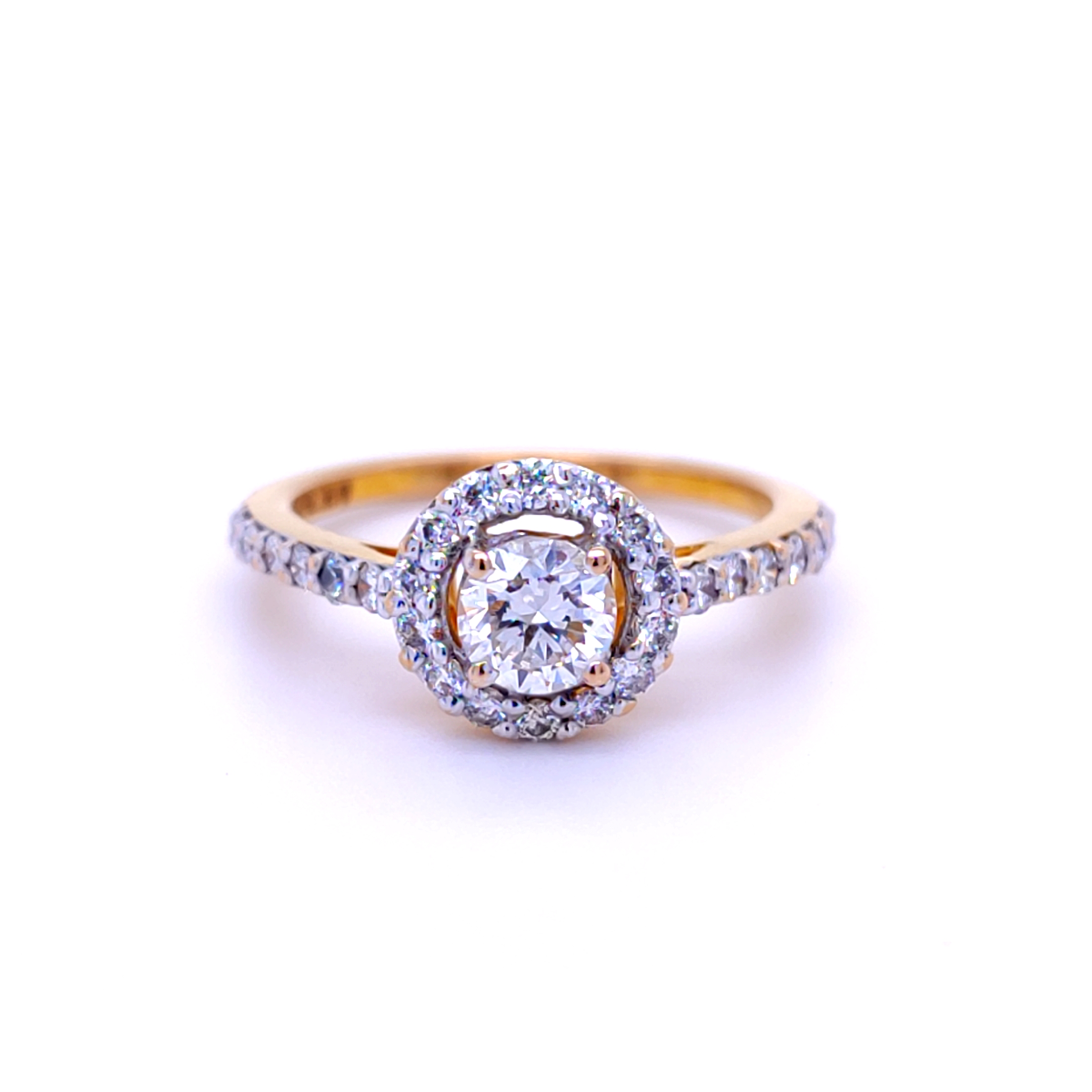 Beautiful solitaire diamond engagement ring in 18kt gold - Image 2