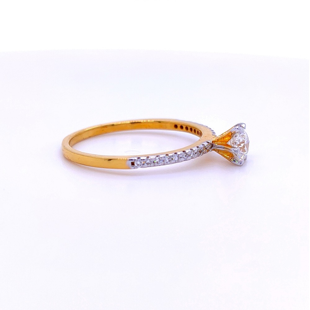Beautiful solitaire 0.31ct diamond ring in 18kt gold - Image 4