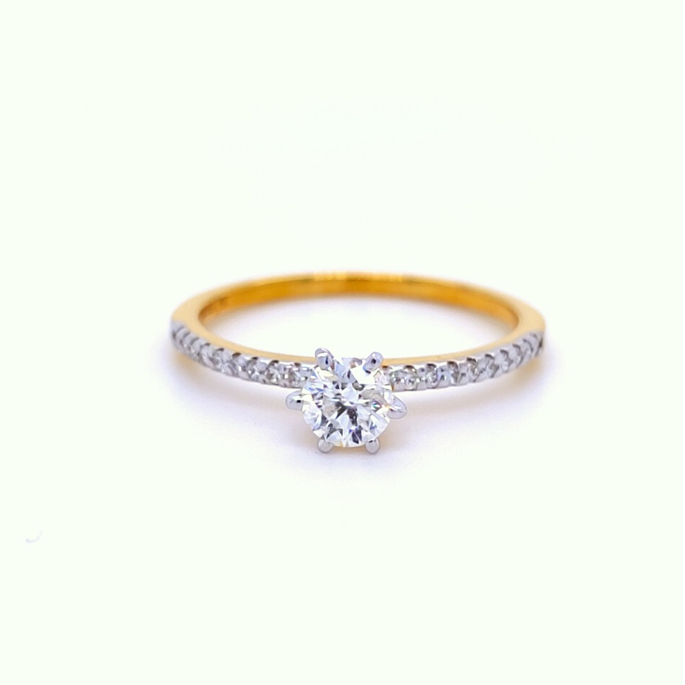 Beautiful solitaire 0.31ct diamond ring in 18kt gold - Image 3