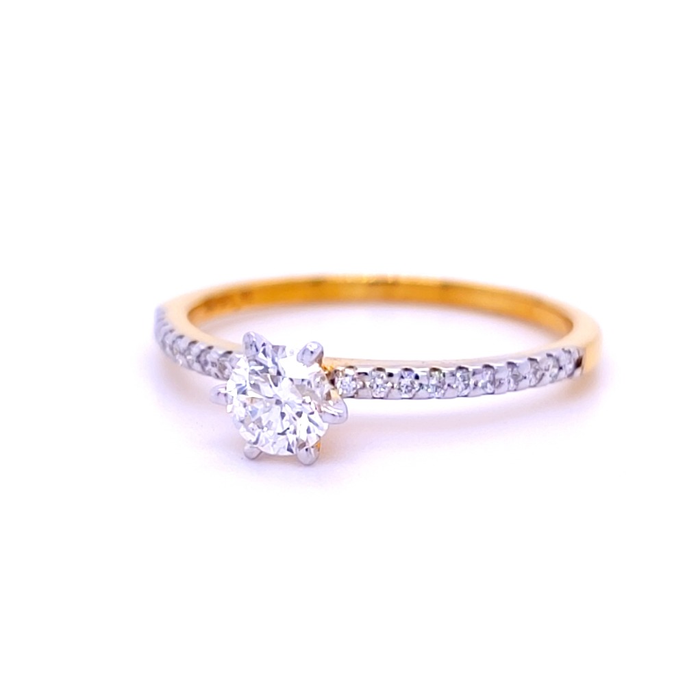 Beautiful solitaire 0.31ct diamond ring in 18kt gold - Image 2