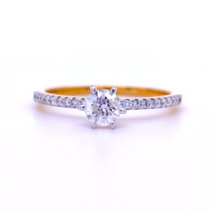 Beautiful solitaire 0.31ct diamond ring  in 18kt gold