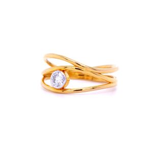 Twister trio 1 diamond ring 18 kt