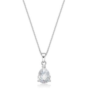 Silver Single Stone Pendant