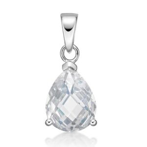 Silver Single Stone Pendant