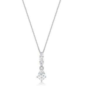 Silver CZ Diamond Pendant