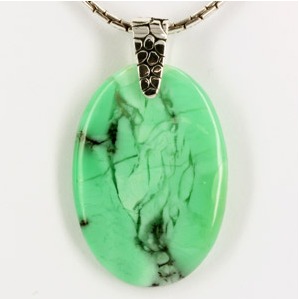 Sterling Silver Chrysoprase Pendants