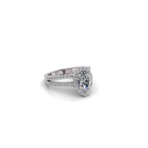Gold And Heart Shape diamond Ring