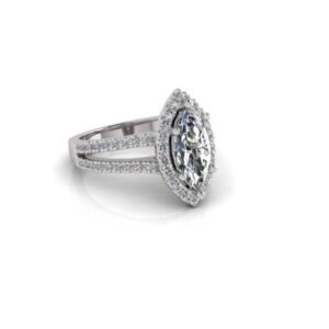 Gold With Diamond Unique Ring