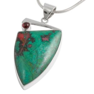 Silver Green crystal Pendant