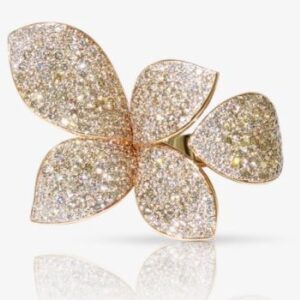 18k rose gold and diamond ring
