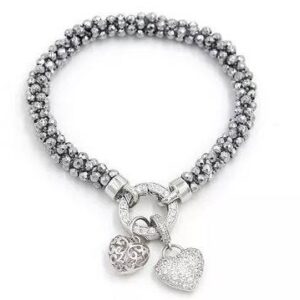 diamond heart bracelet