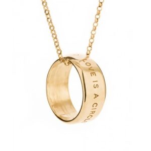 gold LOVE IS A CIRCLE IT NEVER ENDS Ring