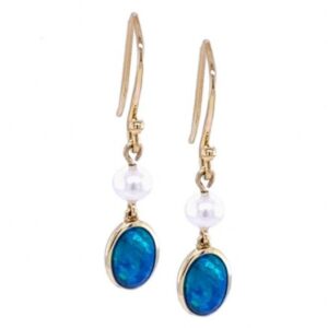 gold plated with color stone earrings