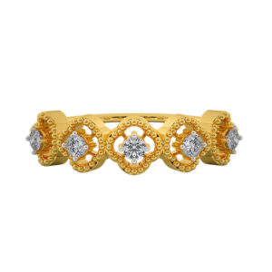 FLOWERS AND BANDS RING