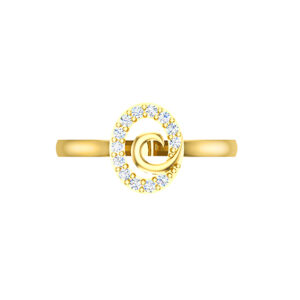 Swirling diamonds ring