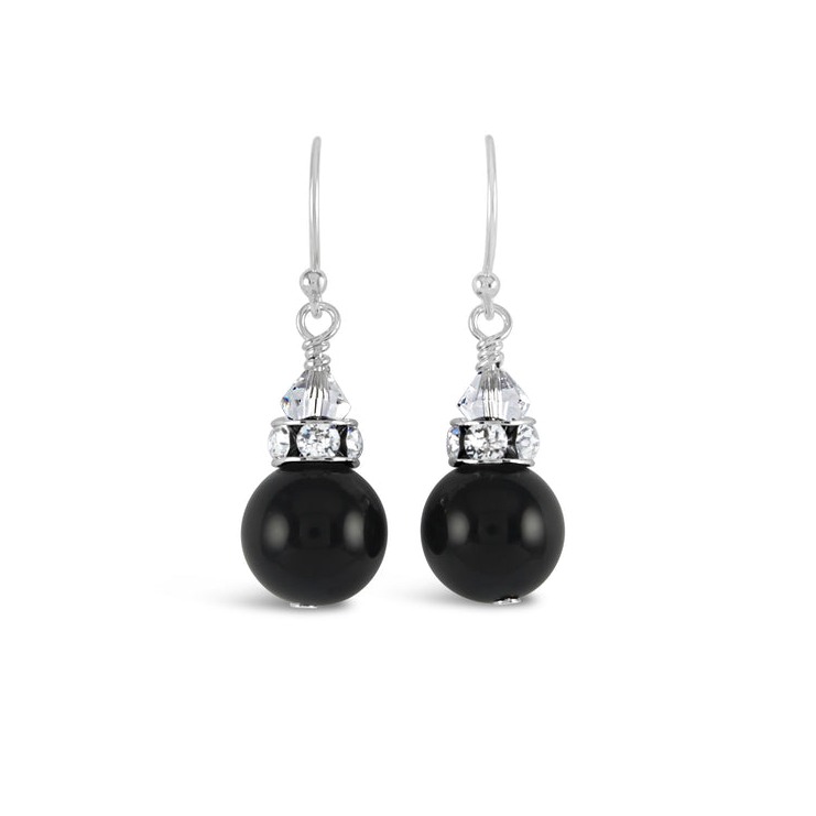 Silver Classical gemstone earrings