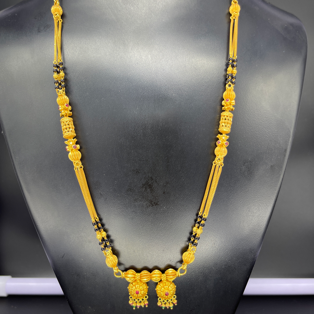 22 carat temple short mangalsutra