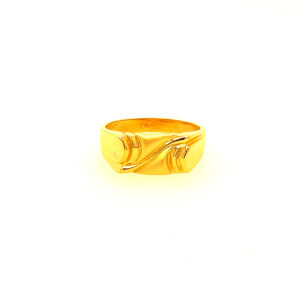 22k Yellow Gold Designer Plain Ring