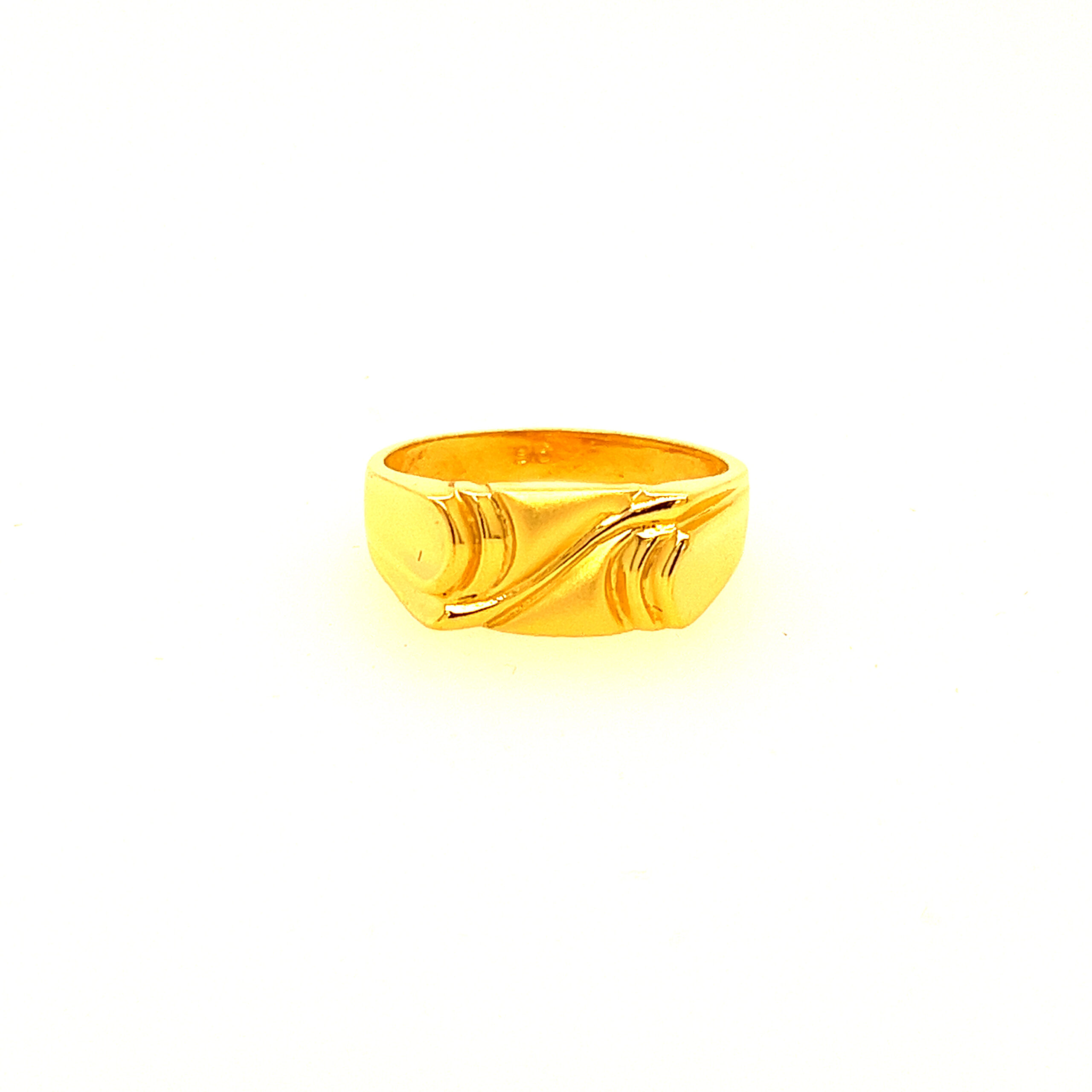 22k Yellow Gold Designer Plain Ring