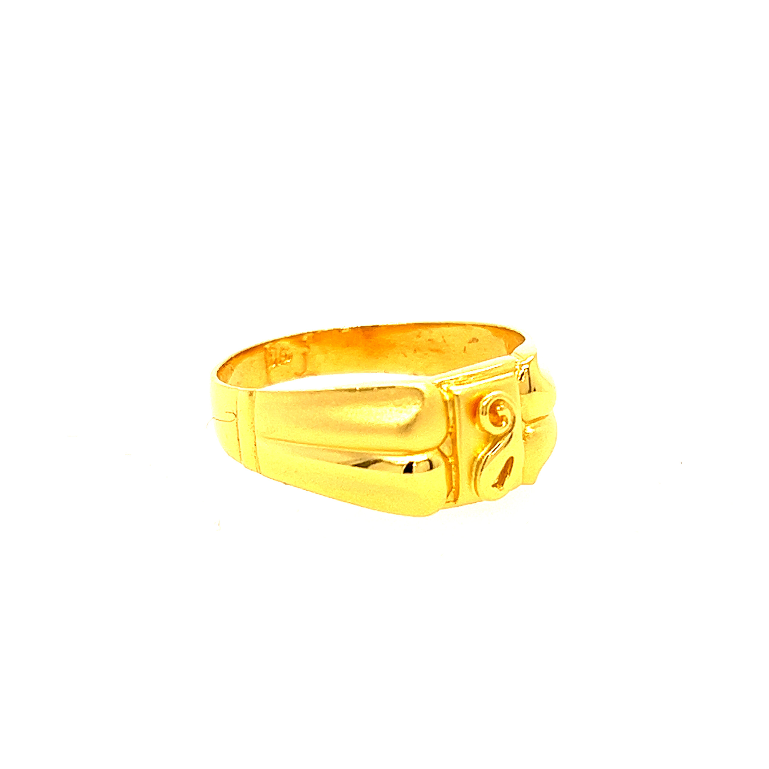 22k Yellow Gold Dream Plain Ring - Image 3