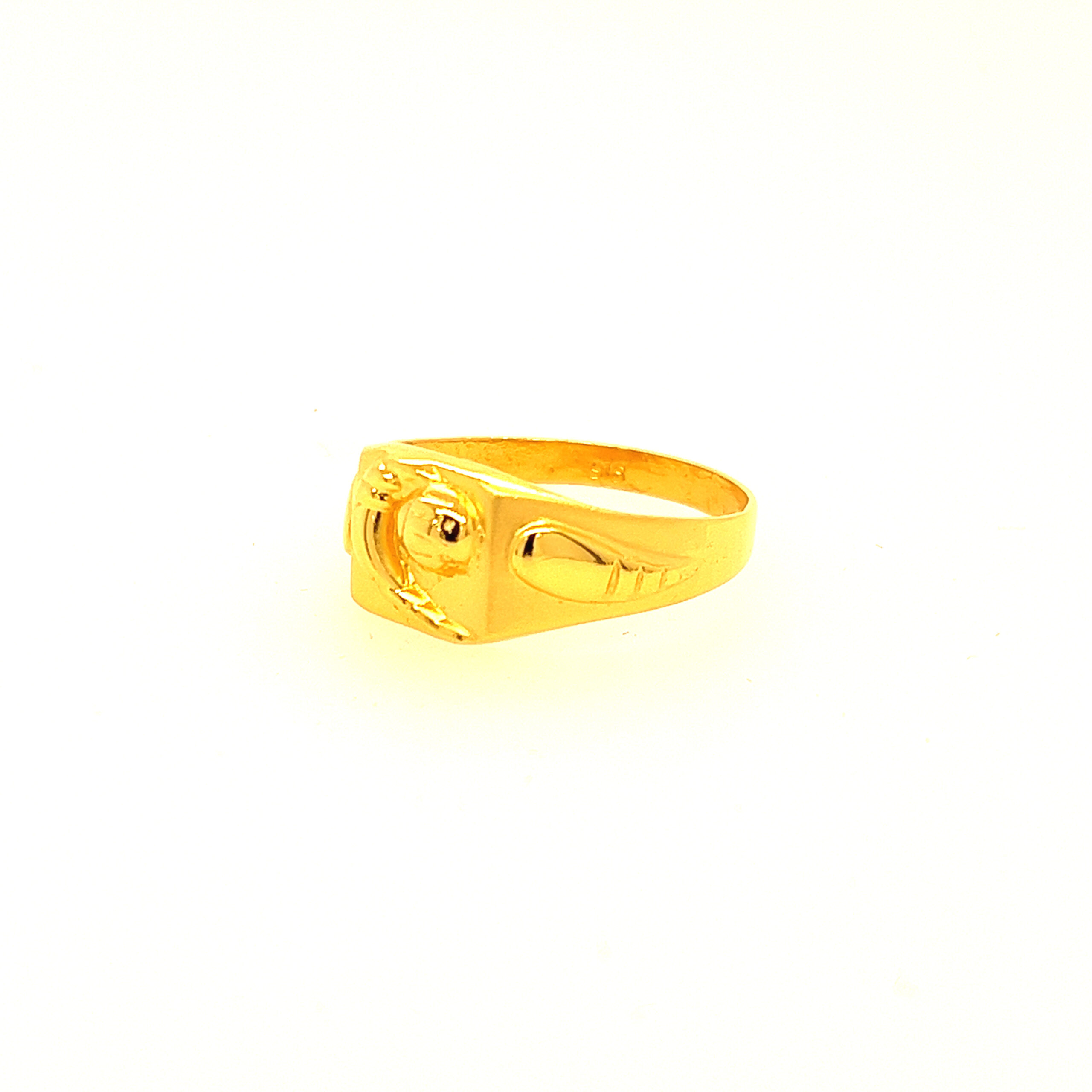 22k Yellow Gold Evergreen Plain Ring - Image 2