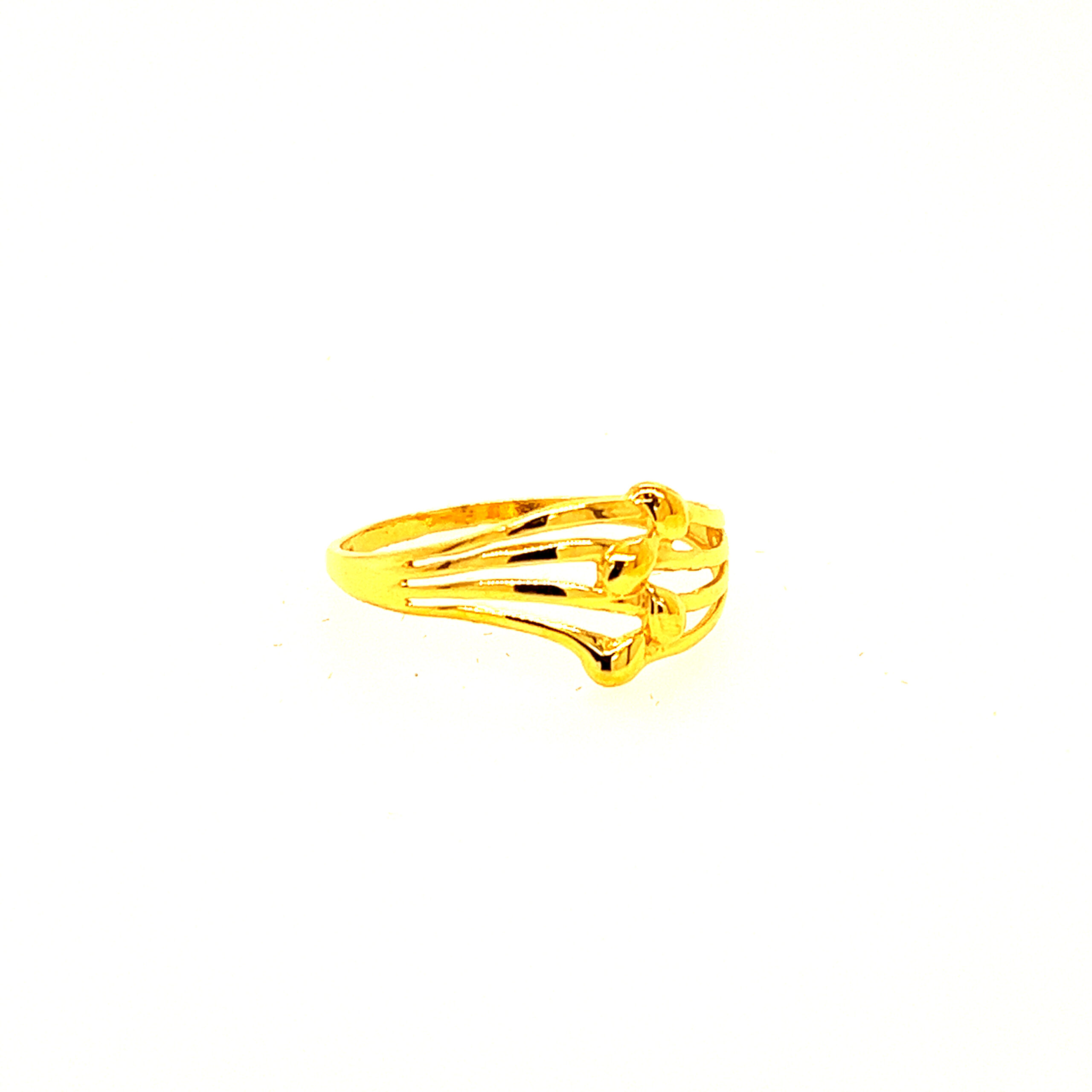 22k Gold Plain Sleek Ring - Image 3