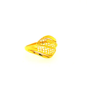 22k Gold Plain Net Ring