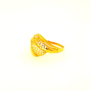 22k Gold Plain Net Ring