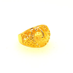 22k Gold Plain Peacock Ring