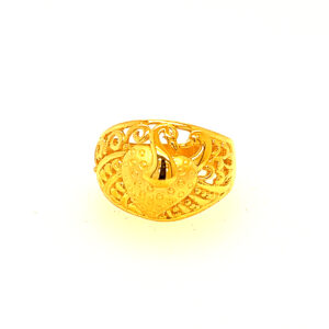 22k Gold Plain Peacock Ring