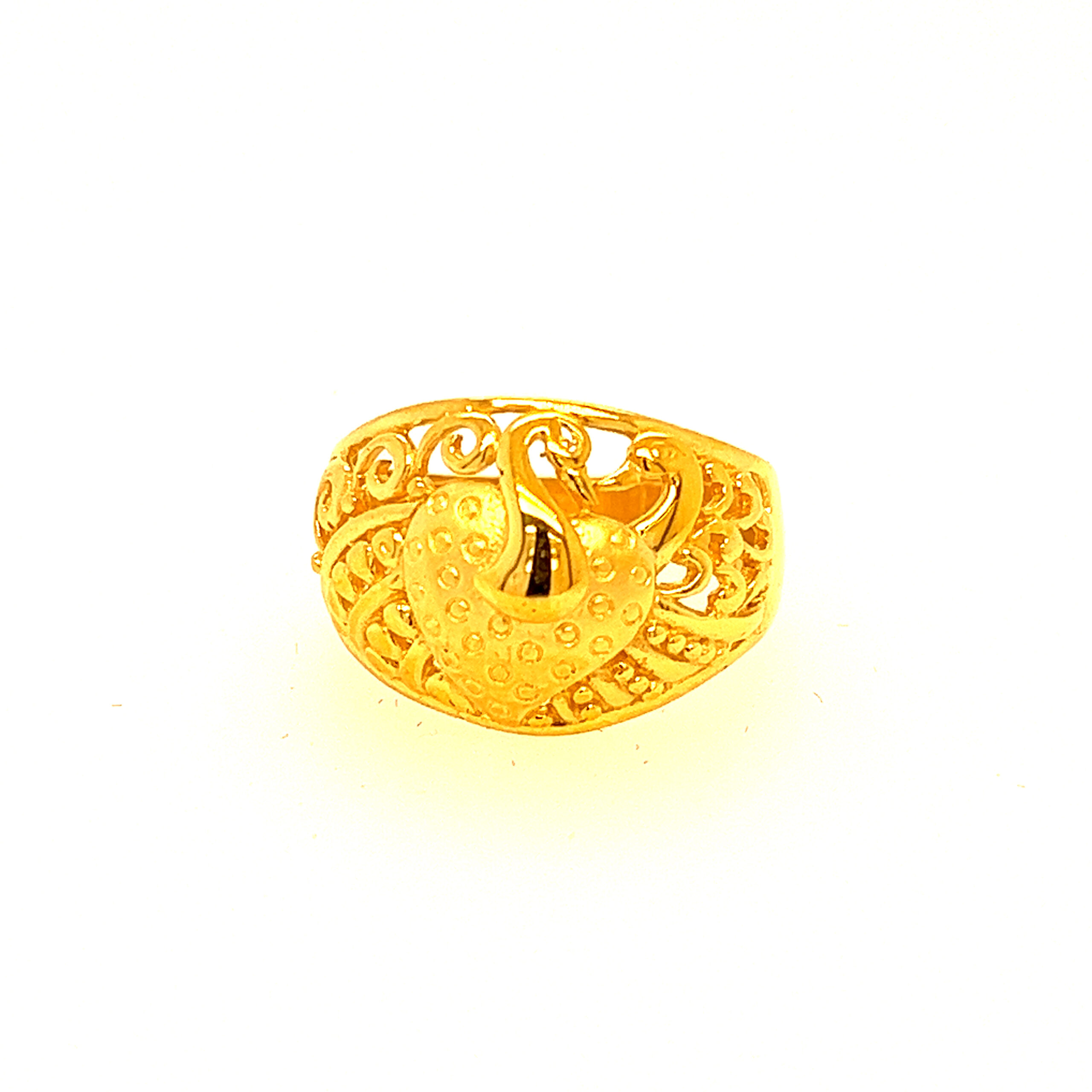 22k Gold Plain Peacock Ring