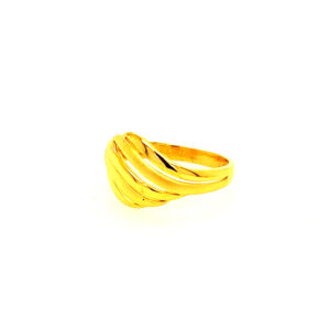 22k Gold Plain Layers Ring