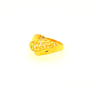 22k Gold Plain Leaves Ring