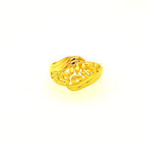 22k Gold Plain Leaves Ring