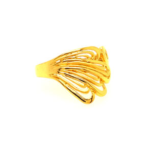 22k Gold Plain Feather Touch Ring