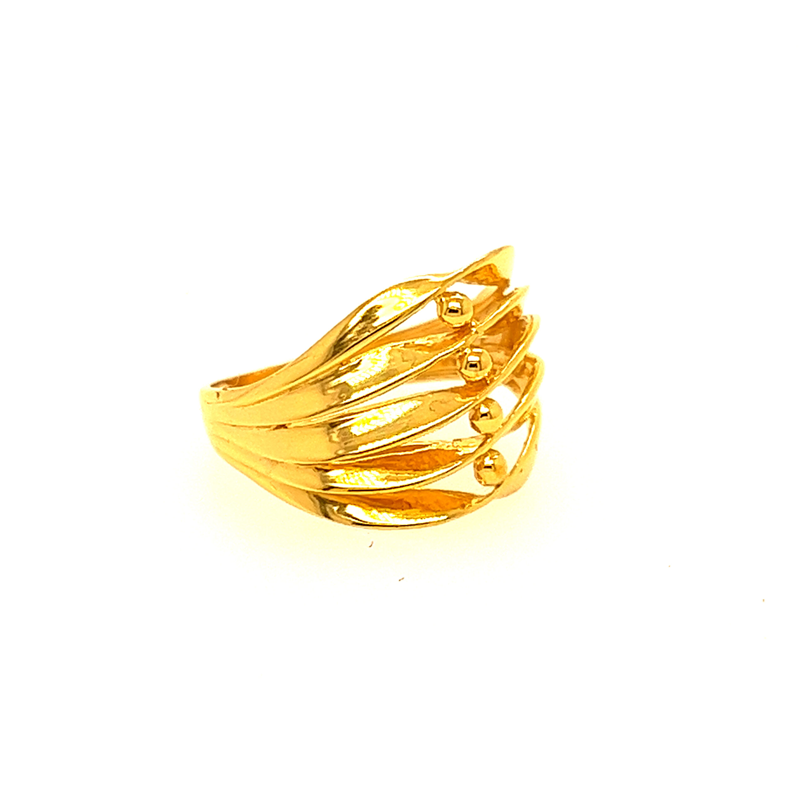 22k Gold Plain Layered Ring - Image 2