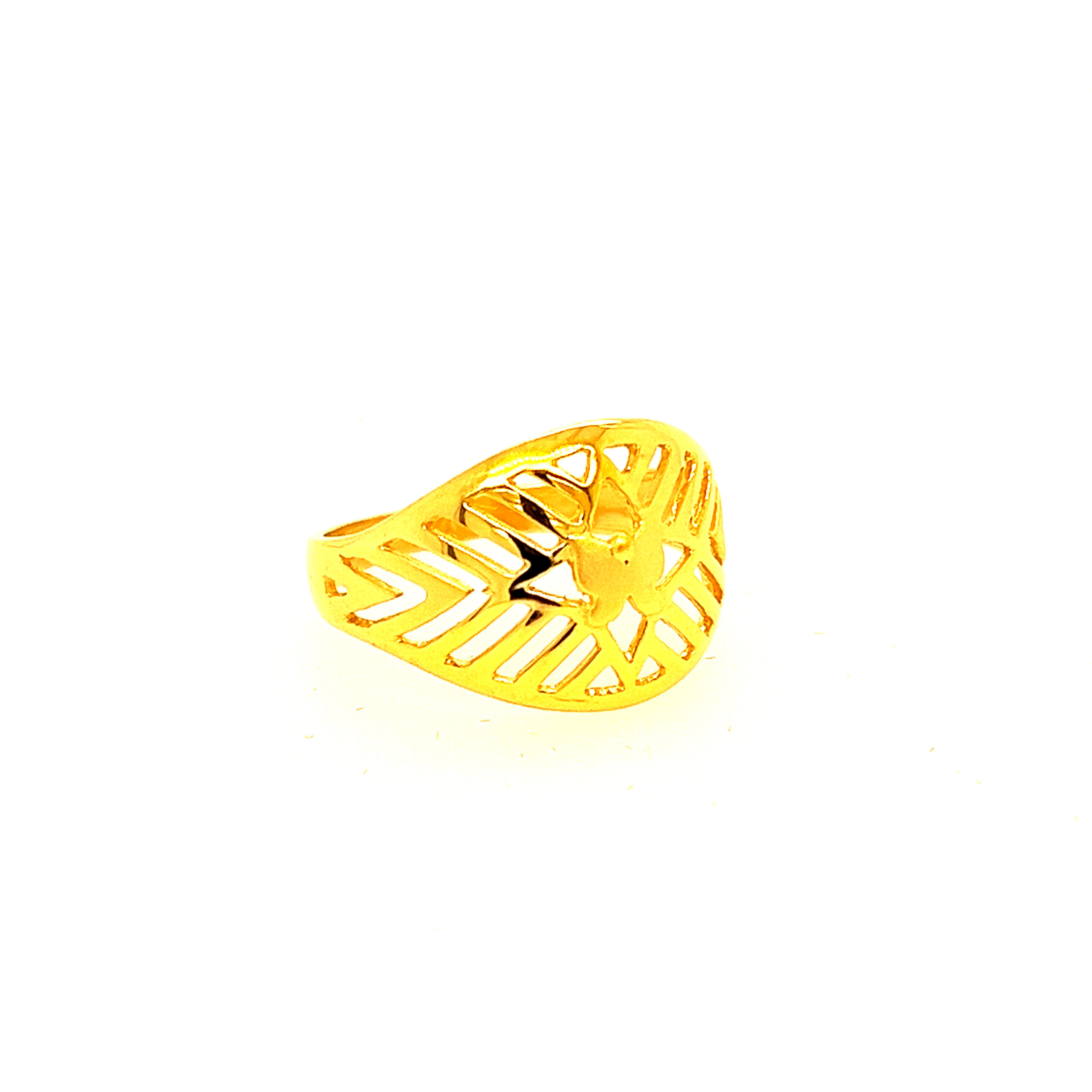 22k Gold Plain Star Ring - Image 3