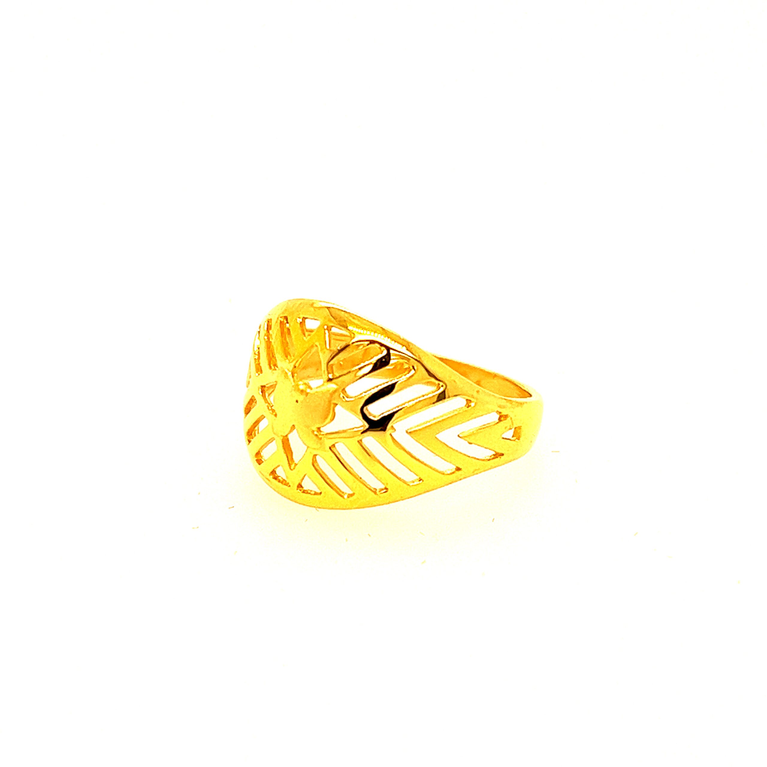 22k Gold Plain Star Ring - Image 2