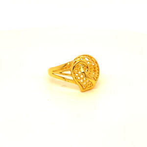 22k Gold Plain Unique  Ring