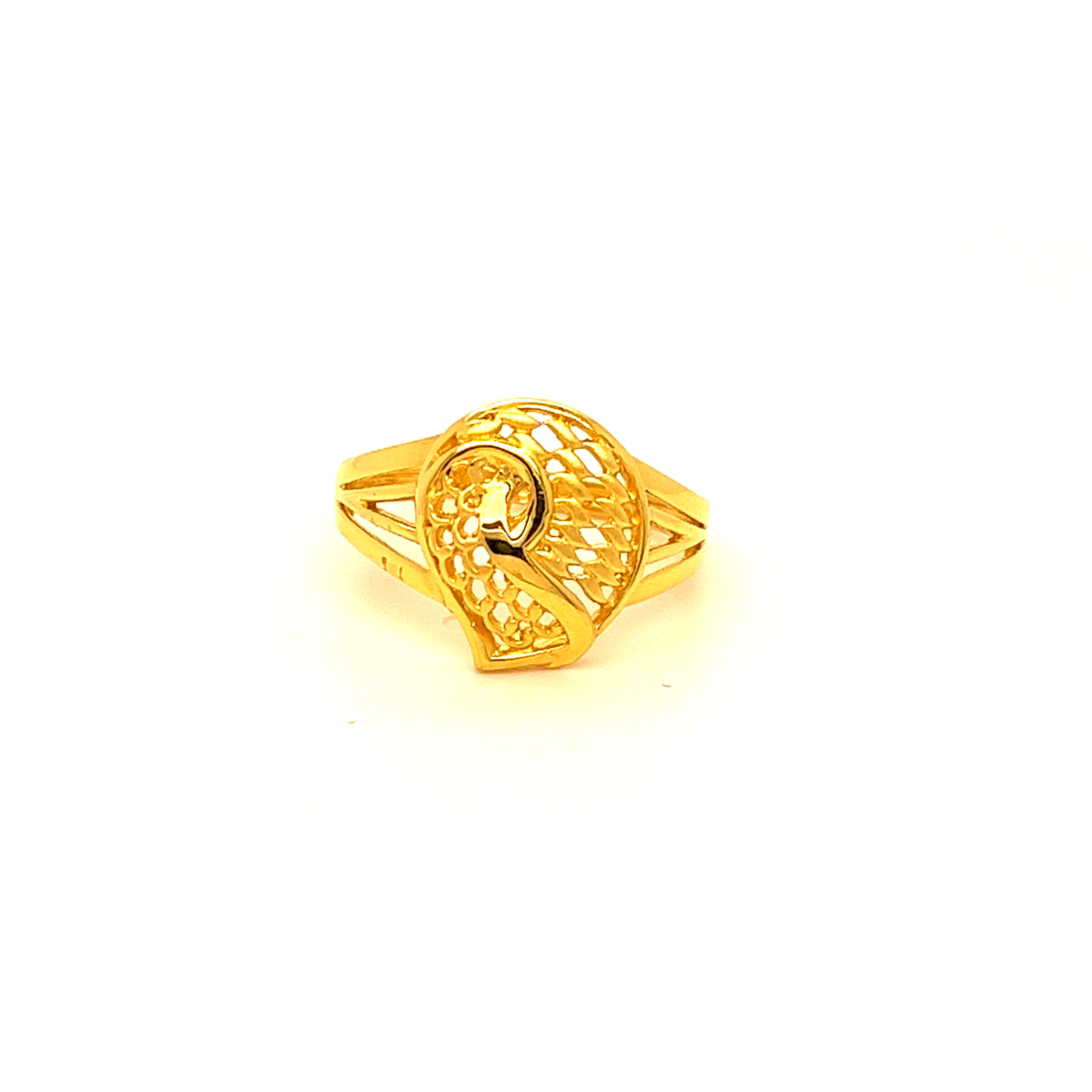 22k Gold Plain Unique  Ring
