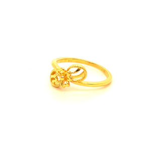 22k Gold Plain Floral Ring