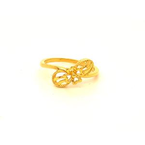 22k Gold Plain Floral Ring