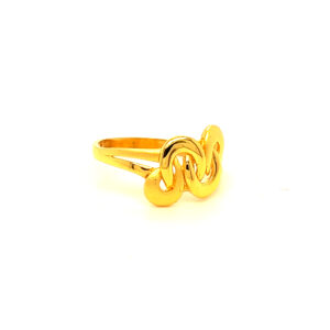 22k Gold Plain Buckle Up Ring