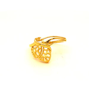 22k Gold Plain Bloom Ring