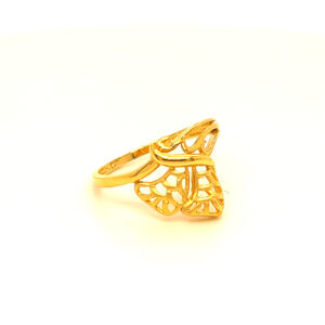 22k Gold Plain Bloom Ring
