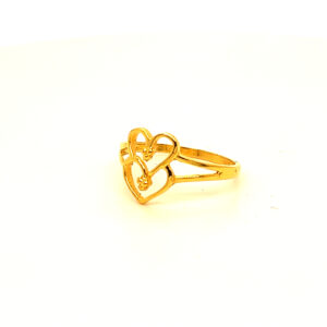 22k Gold Plain Heart Ring