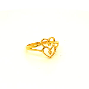 22k Gold Plain Heart Ring