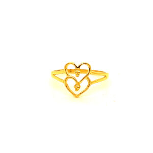 22k Gold Plain Heart Ring