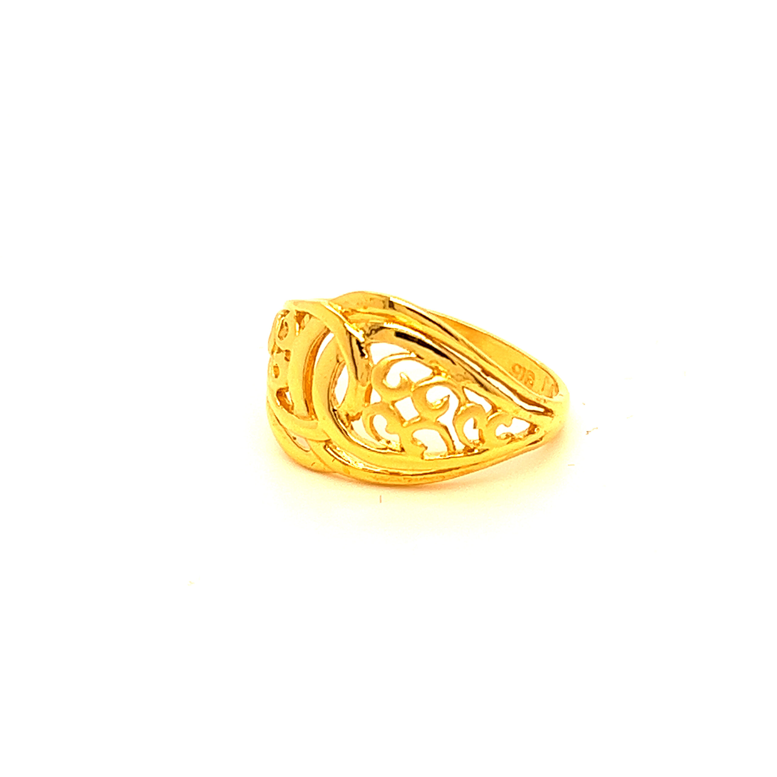22k Gold Plain Blossom Ring - Image 2